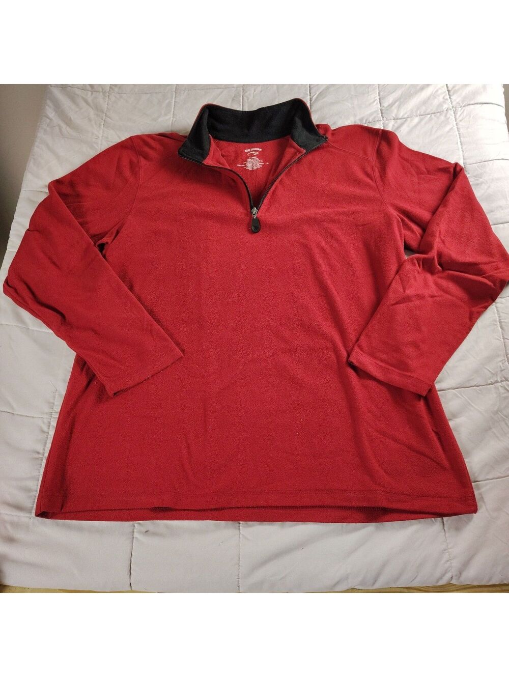 Reel Legends Red 1/4 Zip Pullover Fleece Sweater, Size XL